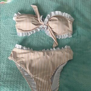 Striped women’s swim suit